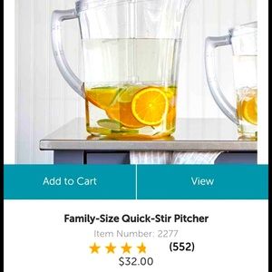 Pampered Chef Family Size Quick pitcher.  Brand new still in box Smoke free home